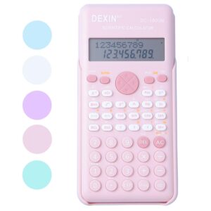 Scientific Calculators for Students, 240 Functions 2-Line Standard Scientific Calculator, Cute School Office Supplies๏ผMath Calculator for School (Pink)