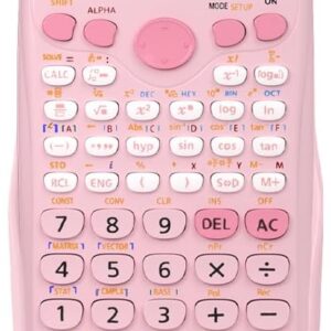 Scientific Calculators, IPEROT Pink Scientific Calculator 417 Function, Desktop Math Solar Calculators School Supplies Suitable for High School and College Students Algebra and...