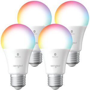 Sengled Alexa Light Bulb, 100 Watt Equivalent Bluetooth Mesh Color Changing Light Bulb, Smart Bulbs That Work with Alexa Only, Dimmable A19 E26 RGB Light Bulbs 1500LM, CRI>90,...