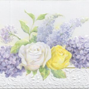 Set of 3 - Roses and Hydrangeas Portfolio Boxed Note Cards by Carol Wilson. 10 embossed 4x5 Die-Cut Notecards and Matching Envelopes in Decorative Gift Box with Magnetic Flap....