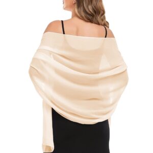 Shawls and Wraps for Evening Dresses Sheer Chiffon Women Elegant Soft Silky Wraps Wedding Bridal Scarf