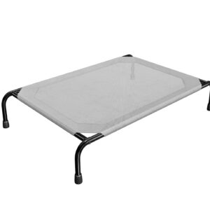 Simple Trending Raised Dog Bed for Large Dogs, Waterproof XL Dog Cot, Outdoor Cooling Elevated Pet Bed Load 200lb, 47.75" x 30.5", Grey