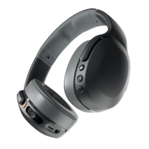 Skullcandy Crusher Evo Wireless Bluetooth Headphones with Multi-Sensory Bass, Noise Isolating Over-Ear Fit, Up to 40 Hours Battery, Microphone for iPhone Android - Asphalt