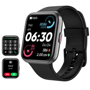 Smart Watch for Men Android & iPhone, Alexa Built-in, 1.8" Touch Screen Fitness Tracker with Answer/Make Calls, IP68 Waterproof Heart Rate/Sleep/SpO2 Monitor, Pedometer, 100+...