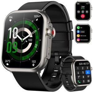 Smart Watch for Men Women, 1000 mAh 100 Day Battery Life, 1.85" Fitness Tracker Bluetooth Call/Make Calls, IP68 Waterproof, 120+ Sport Modes, 24/7 Heart Rate/Sleep Monitor...