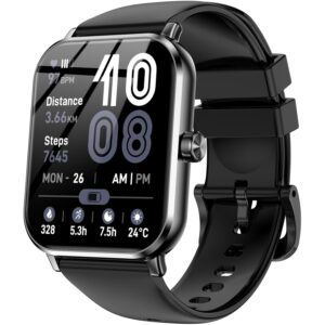 Smart Watch for Men Women, 1.83" HD Touchsreen, Bluetooth Calling, 5 ATM Water-Resistance, 130+ Sports Modes, Health, Fitness & Sleep Tracker, Timer, Fitness Watch for...
