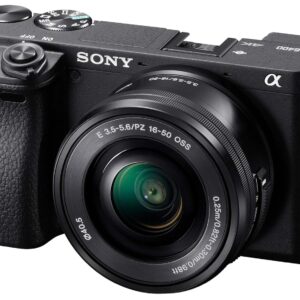 Sony Alpha a6400 Mirrorless Camera: Compact APS-C Interchangeable Lens Digital Camera with Real-Time Eye Auto Focus, 4K Video, Flip Screen & 16-50mm Lens - E Mount Compatible -...