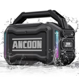 Speakers Bluetooth Wireless: 80W(Peak) Loud Speaker with Bass, 20H Playtime, IPX6 Waterproof, Large Jobsite Speakers for Work, Outdoor, Workshop, Garage, Portable Speaker with...