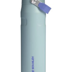 Stanley IceFlow Flip Straw 2.0 Water Bottle 24 oz | Built-In Straw for Travel and Sports | Lightweight and Leak Resistant | Insulated Stainless Steel | BPA-Free | Blue Cactus