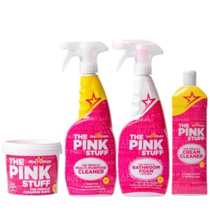 Stardrops - The Pink Stuff - Miracle Cleaning Ultimate Bundle โ Paste, Multi-Purpose Spray, Bathroom Foam Spray, and Cream Cleaner โ Ideal for Kitchens, Bathrooms, Outdoors, and...