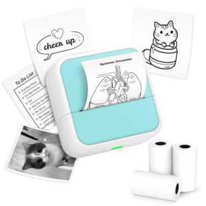 Sticker Printer - Printpods Mini Printer with Stickers, Print Pod, Bluetooth Inkless Printers, Sticker Maker, Portable Thermal Printer for iphone, Impresora Portรกtil for Notes,...