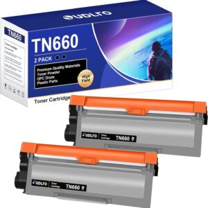 SUDLTO Compatible Toner Cartridge Replacement for TN660 TN630 TN-630 TN-660 Use for HL-L2300D HL-L2380DW HL-L2320D DCP-L2540DW HL-L2340DW HL-L2360DW HL-L2305W (2 Black)