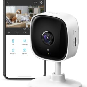Tapo TP-Link 1080P Indoor Security Camera for Baby Monitor, Dog Camera w/Motion Detection, 2-Way Audio Siren, Night Vision, Cloud & SD Card Storage, Works w/Alexa & Google Home...