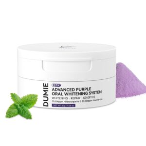 Teeth Whitening Powder,Remineralizing Hydroxyapatite Tooth Powder with Niacinamide,R5X Purple Color Corrector for Instant Brightening, Enamel Repair & Long-Lasting Natural...