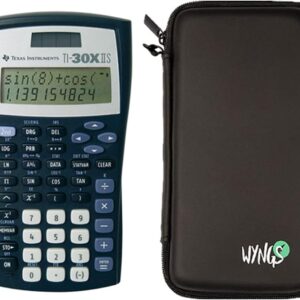 TI 30 XIIS Technical Scientific Calculator + WYNGS Protective Case Black