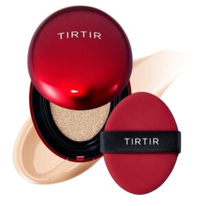 TIRTIR Mask Fit Red Cushion Foundation | Full coverage, Weightless, Skin fit, Satin Glow Finish, Korean Makeup BB Foundation, beauty, Tattoo cover up, Buildable (#21C Cool...