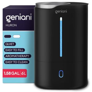 Top Fill Humidifier with Essential Oil Diffuser 6L for Home, Baby, Bedroom, Large Room & Indoor Plants, Cool Mist Ultrasonic Quiet Air Humidifiers, Automatic Humidity Control,...