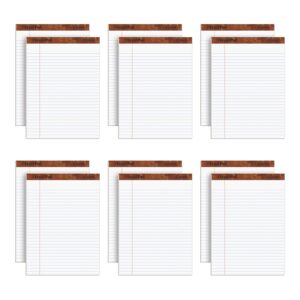 TOPS 8.5 x 11 3/4 Legal Pads, 12 Pack, The Legal Pad Brand, Wide Ruled, White Paper, 50 Sheets Per Writing Pad, Made in the USA (7533)