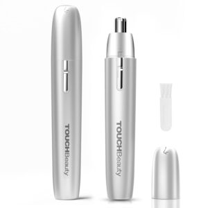 TOUCHBeauty Women's Nose Hair Trimmer, Painless Ear Hair Remover for Women with Hypoallergenic Blade, Ear & Nose Groomer for Sensitive Skin, Portable and Waterproof for Travel,...