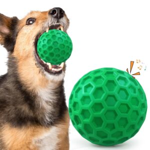 Tough Dog Chew Toys for Aggressive Chewers, Indestructible Dog Balls for Aggressive Chewers, Squeaky Balls for Dogs, Squeaky Toys for Large Dogs, Funny Heavy Duty Ball