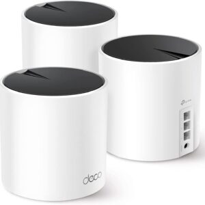 TP-Link Deco X55 AX3000 WiFi 6 Mesh System - Covers up to 6500 Sq.Ft, Replaces Wireless Router and Extender, 3 Gigabit Ports per Unit, Supports Ethernet Backhaul, Deco X55(3-Pack)