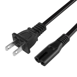 TPLTECH AC Power Cord Compatible with Xbox One S/X, Xbox Series X/S, PS4/PS5/PS3 Slim, 2 Prong Universal Power Cable Replacement