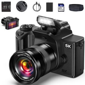True 5K Digital Cameras for Photography - 80MP WiFi Autofocus Vlogging Camera for YouTube with 4.0" Touch Screen - UHD One-Touch Macro Video Camara for Beginner Photographer...