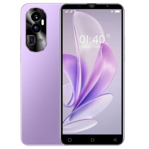TryFirst Smartphone has 5.0inch HD Screen,Dual SIM Dual Camera, Quad Core, 16GB ROM【Expandable up to 128GB】, Support WiFi/Bluetooth/FM, Unlocked 3G Phones (Purple)