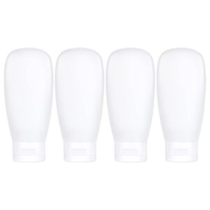 TSA Approved Travel Bottles Set for Toiletries Travel Size Containers Kit 4 Pack Portable Leak Proof Refillable Squeeze Cosmetic Airplane Essential Shampoo Hair Conditioner Body...