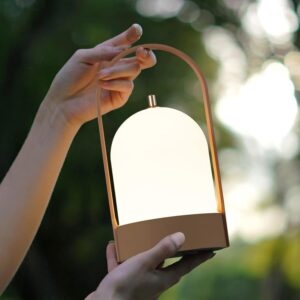 Tubicen Portable LED Cordless Rechargeable Lantern Table Lamp, 4000mAh Powerful Battery Operated Bedside Table Lamps, 4 Levels Touch Dimmable Night Light for Home Camping Dining...