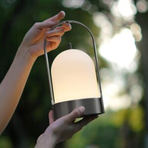 Tubicen Portable LED Outdoor Table Lamp Waterproof, 4000mAh Battery Operated Cordless Table Lamp Rechargeable, 4-Way Touch Dimmable Portable Patio Outdoor Table Lanterns for...