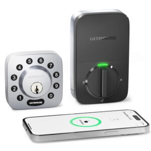 ULTRALOQ U-Bolt Bluetooth Keypad Smart Deadbolt (Satin Nickel) | 5-in-1 Keyless Entry | Smartphone App for iOS and Android | Anti-peep Code | Auto Unlock & Auto Lock | Match...