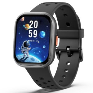 Upgraded Kids Smart Watch Fitness Tracker, 1.85" Screen with 12 Puzzle Games, Heart Rate Sleep Monitor, Pedometer, Waterproof Activity Tracker with/Without APP for Boys Girls