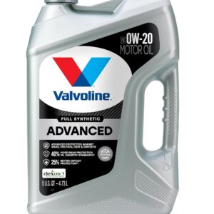 Valvoline Advanced Full Synthetic SAE 0W-20 Motor Oil 5 QT