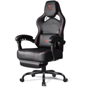 VITESSE Big and Tall Gaming Chair 400lb Weight Capacity with Footrest, Ergonomic Video Game Chair for Adults with Oversized Headrest and Lumbar Pillow, Computer Chair Gaming for...