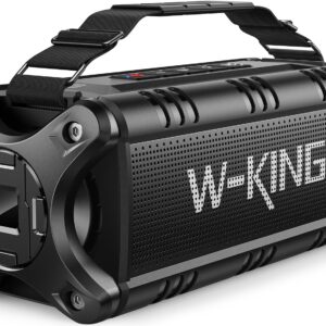 W-KING Bluetooth Speaker, 90W Max Portable Outdoor Speaker Loud, IPX6 Waterproof/50W Deep Bass Subwoofer/40H/EQ/Dual Pairing/TF/AUX, Large Boombox Speakers Bluetooth Wireless...