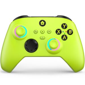 W&O Wireless Controller Compatible With Xbox One, Xbox Series X/S, Xbox One X/S, PC, With RGB LED Light, Mappable Buttons, 3.5mm Headphone Jack, With 2.4GHZ Wireless Adapter...