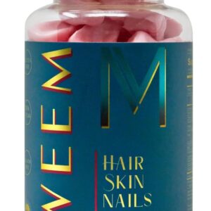WEEM Hair Skin and Nails Gummies - Supports Healthy Hair - Vegan biotin Vitamins for Women & Men Supports Faster Hair Growth, Stronger Nails, Healthy Skin, Extra Strength (1)