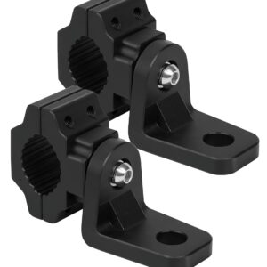 Whip Light Mounts for ATV, Quad Light Mounts Fit 0.875", 1", 1.125" Rack Bars and Bandlebars, Adjustable Mount Made of Alloy Aluminum, Easy Installation (2 pcs Black)
