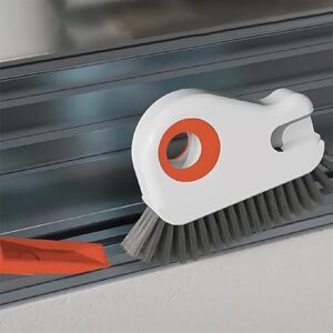 Window Groove Cleaning Brush, 2 in 1 Window Track Cleaning Tools, Sliding Door Track Cleaner, Grout Cleaner Tool Grip Brush Hard Bristle Crevice Cleaning Brush, Window Sill...