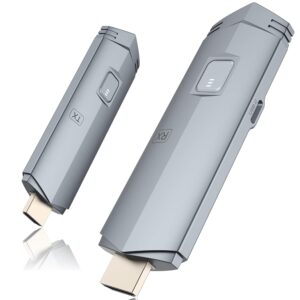 Wireless HDMI Transmitter and Receiver, HDMI Wireless Extender Portable 4k Plug & Play, Support 2.4/5GHz for Streaming Video and Audio to Monitor from Laptop/Pc/Tv Box/Projector