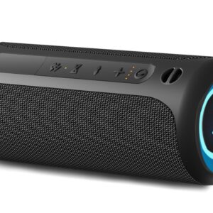 Wireless Portable Speaker,IPX7 Waterproof Bluetooth Speaker, 25W Loud Stereo Sound, Bassboom Technology, TWS Pairing, Built-in Mic, 16H Playtime with Lights for Home Outdoor -...