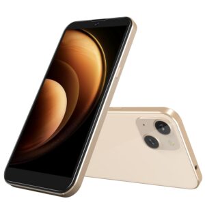 X3 2025 New Cheap 4G LTE GSM Unlocked Android Phones 6.0” Cell Phone 2GB RAM Android Phone 8MP Smartphone 16GB Dual SIM for T-Mobile Only USA Market Face Unlocked (Gold)