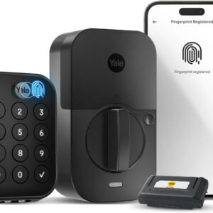 Yale Assure Lock 2 Touch Deadbolt, Black Key-Free Fingerprint Smart Door Lock with Wi-Fi Connected Touchscreen Keypad and Fingerprint Scanner for Code Entry and Remote Access,...