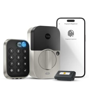 Yale Assure Lock 2 Touch Deadbolt, Satin Nickel Key-Free Fingerprint Smart Door Lock with Wi-Fi Touchscreen Keypad and Fingerprint Scanner for Keyless Entry and Remote Access,...