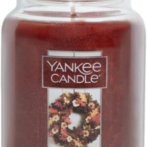Yankee Candle Autumn Wreath Scented Classic 22oz Large Jar Single Wick Aromatherapy Candle Over 110 Hours of Burn Time Fall Fragrance Perfect for gifting