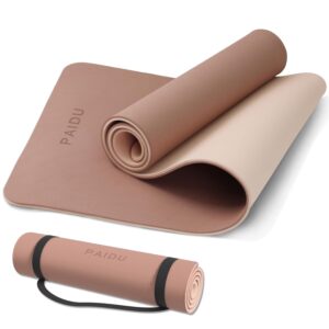Yoga Mat Non Slip Anti-tear,extra thick-2/5 inch(10MM)High Resiliency Professional POE Yoga Mats for Women Men Kids,72"x24"inch,Workout, Yoga, Pilates and Floor Exercise, with...