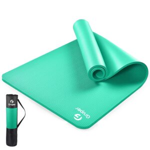 Yoga Mat Non Slip NBR Thick Yoga Mat, 72"L x 32"/24"W x 0.6"/0.4"TH (185cm x 80cm/61cm x 15mm/10mm), Anti-Tear Exercise Mat with Carrying Strap and Bag, Workout Mats for Yoga,...