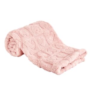 Yurhap Fleece Baby Blanket Heart Checkered Blanket, Ultra Soft Cozy Baby Blankets for Girls Boys, Fluffy Infant Toddler Newborn Receiving Blankets for Crib Stroller 30”×40”...
