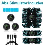 10 Modes 39 Levels of Intensity USB Rechargeable Portable Fitness Workout Equipment with 10pcs Free Gel Pads for Men Woman by SPORTLIMIT
